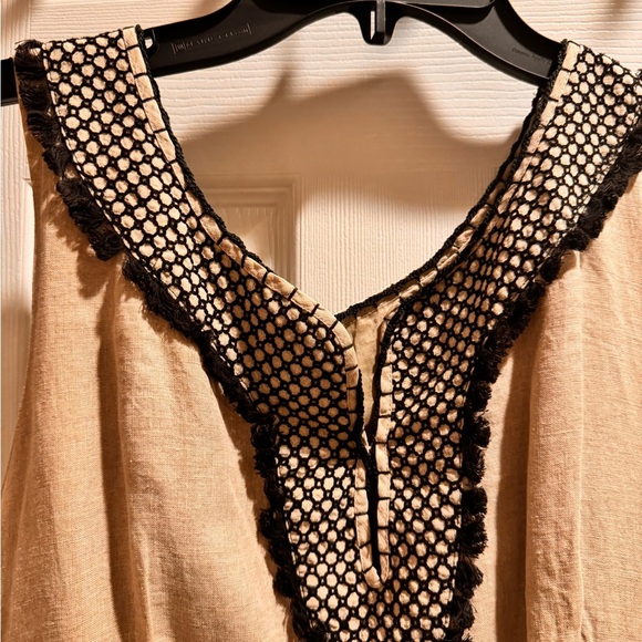 J. Crew Black and Cream Sleeveless Sundress with Embroidered Design - Picture 2 of 5